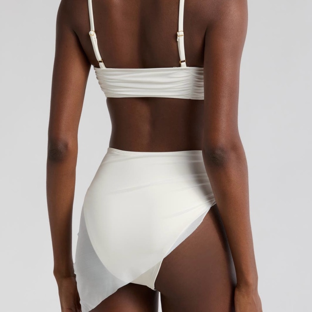 Hutch White Spandex Blend Swim Bottom
